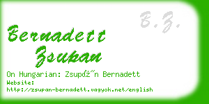 bernadett zsupan business card